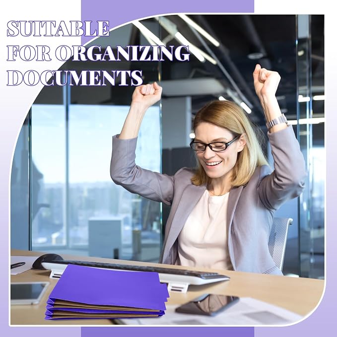 Skyygemm 12 Pcs Classification Folders Letter Size, 2 Pocket Dividers - Image 6