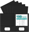 HABGP Two Pocket Folders, 100 Pack 2 Pocket Folders Fit Letter Size Paper by HABGP