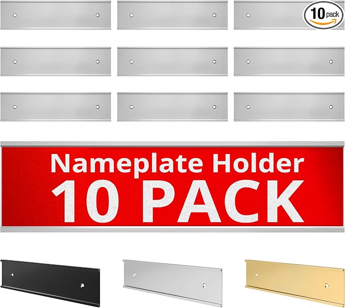 NapTags Aluminum Nameplate Holder by NapTags