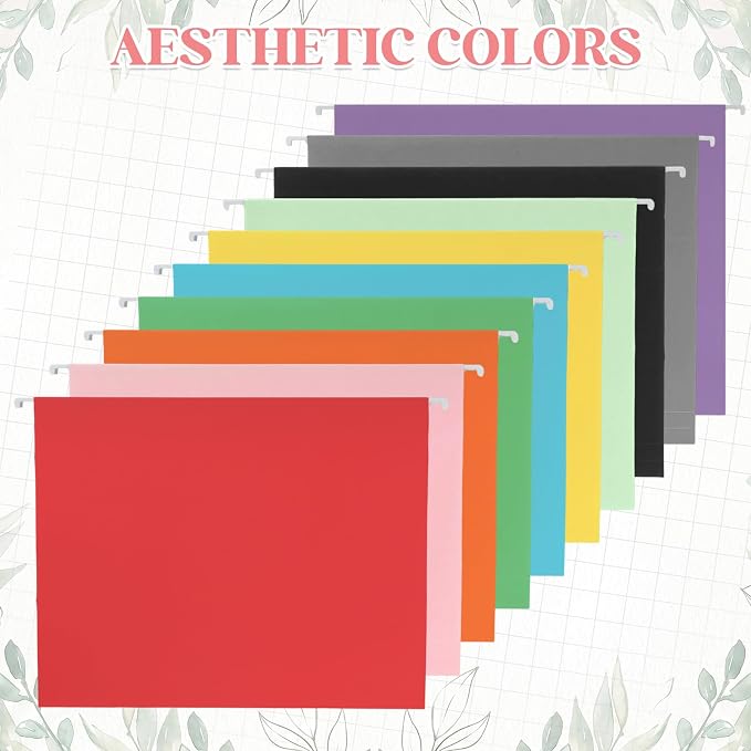 12 Pack Decorative Hanging File Folders, Letter Size - Image 3