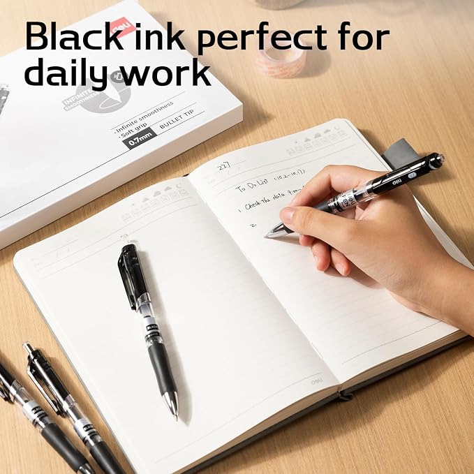 deli Gel Pens, 20 Pens with 30 Refills，Medium Point Pen Bulk 0.7mm, Smooth - Image 8