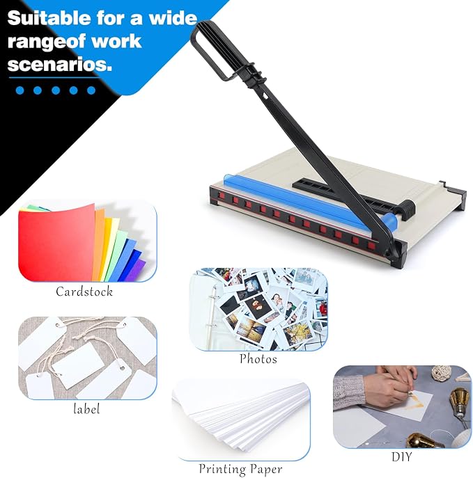 Guillotine Paper Cutter, A4 Paper Cutter, Heavy Duty Paper Trimmer - Image 5