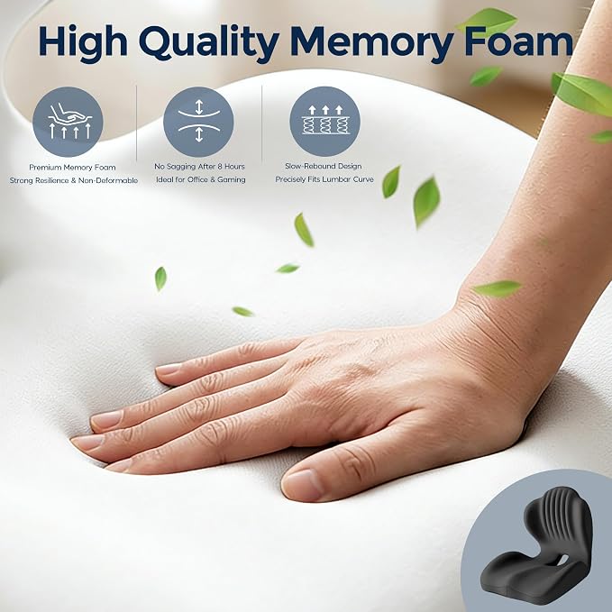 Seat Cushion for Office Chair and Car, L-Shaped Ergonomic Seat Cushions - Image 7