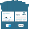 Two Pocket Folders, PANDRI 50 Pack 2 Pocket Folders, Letter Size Paper File by PANDRI