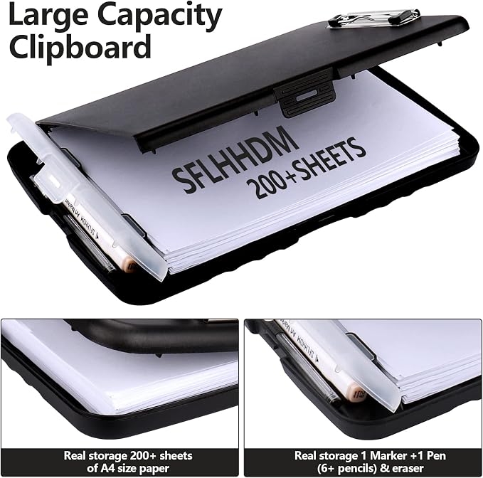 SFLHHDM Storage Clipboard with Pen Holder, High Capacity Clipboards - Image 2