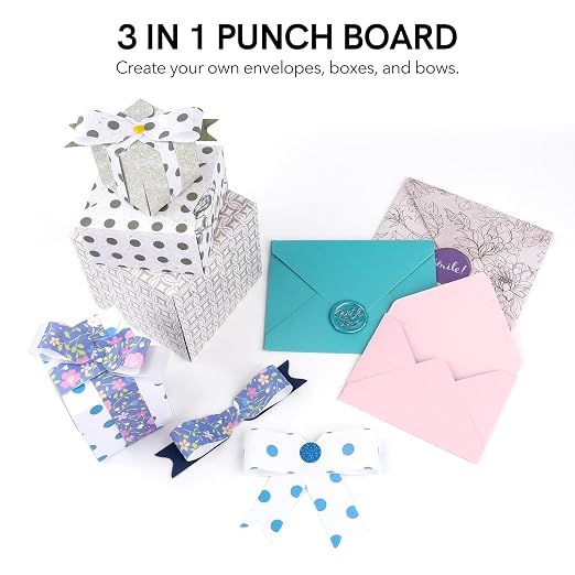 BAOFALI 3-in-1 Punch Board for Envelopes Gift Boxes Bows - Image 2