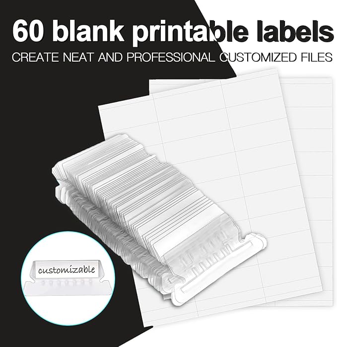 HERKKA Hanging File Folders, 60 Pack Reinforced Letter Size Hanging Folders - Image 5