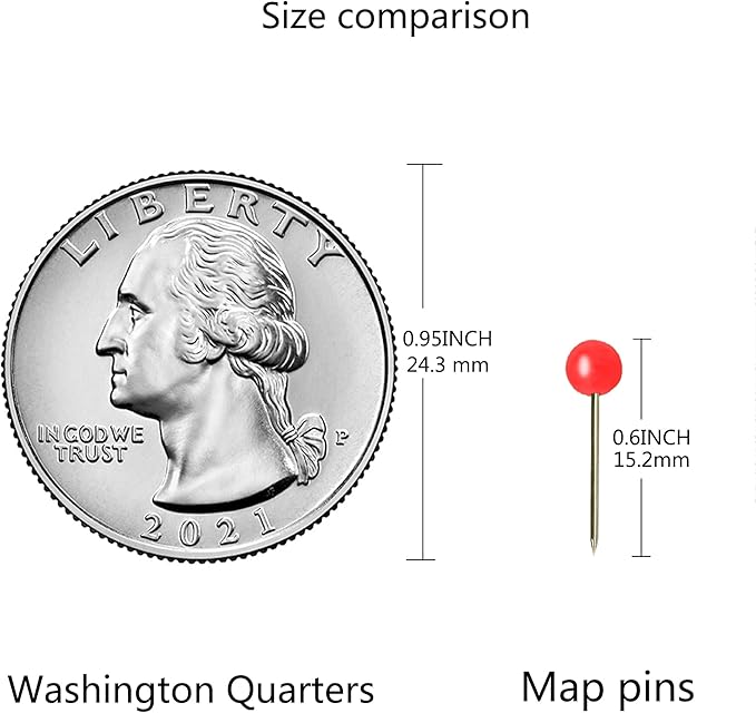 300 PCS Push Pins Map Tacks, 10 Assorted Colors in Reconfigurable Containers - Image 3
