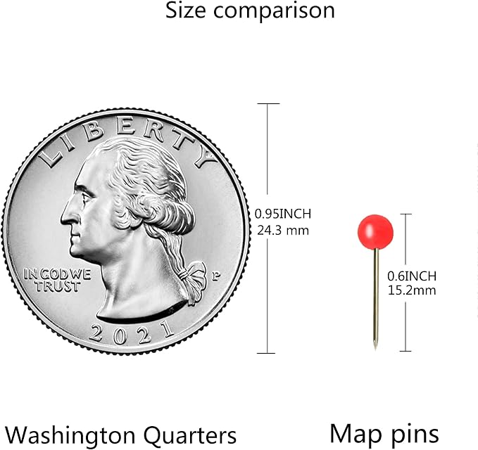 1000 PCS Push Pins Map Tacks, 15 Assorted Colors - Image 4