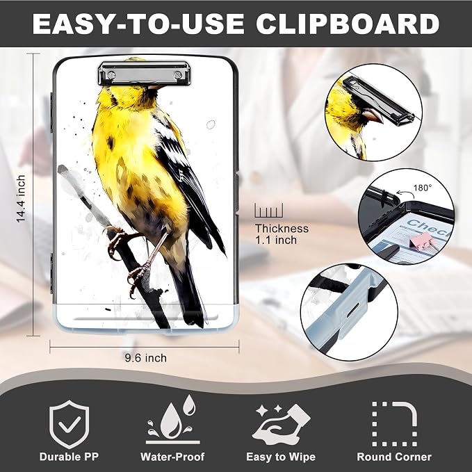 Heavy Duty Plastic Storage Clipboard - Image 2