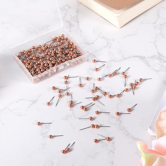 200 Pcs Map Pins, Rose Gold Push Pins - Image 3
