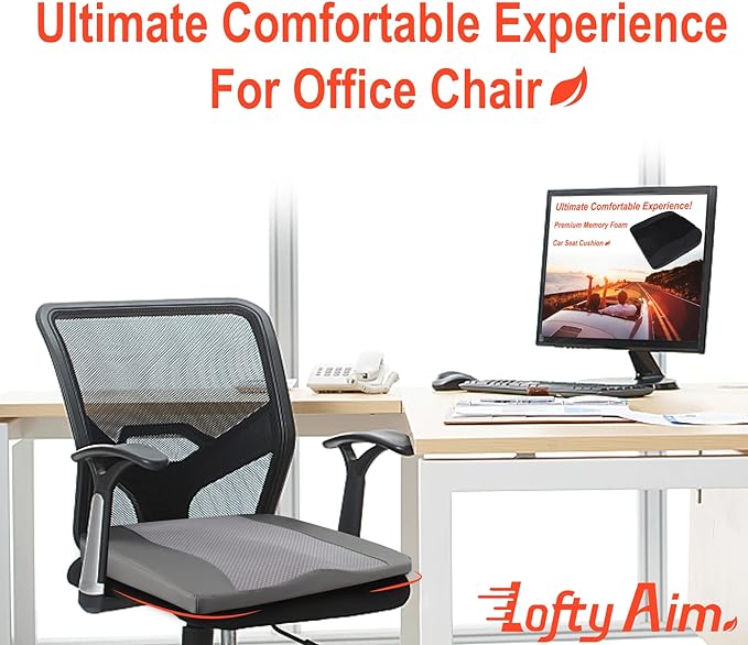 Lofty Aim Car Seat Cushion, Comfort Memory Foam Car Cushions - Image 5