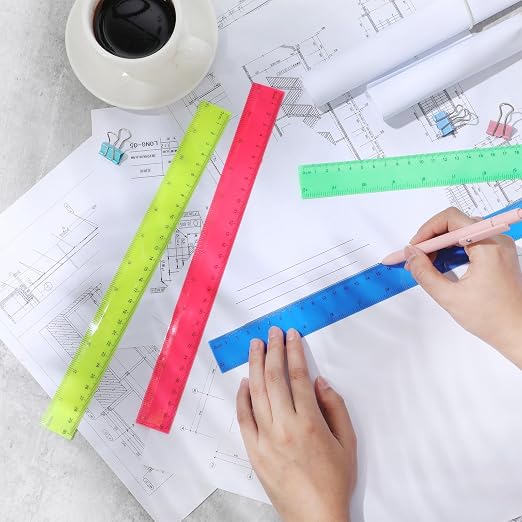 Zonon 30 Pcs Wooden Rulers Bulk 12 Inch Ruler - Image 5
