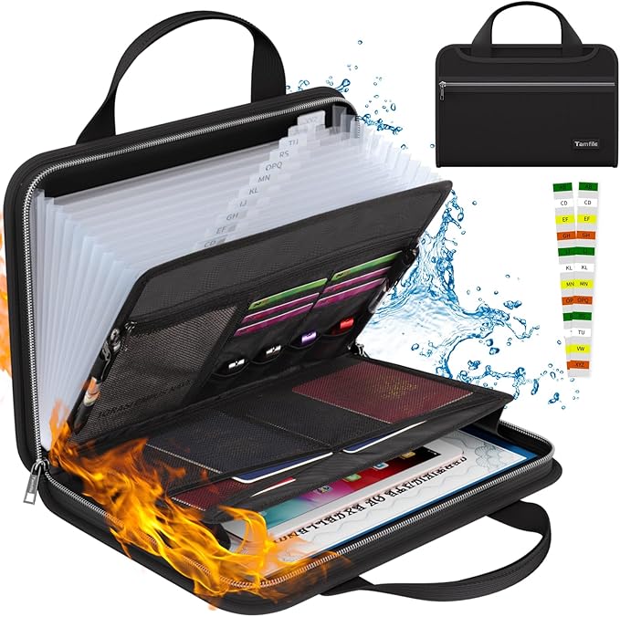 Tamfile Fireproof Accordion File Organizer by Tamfile