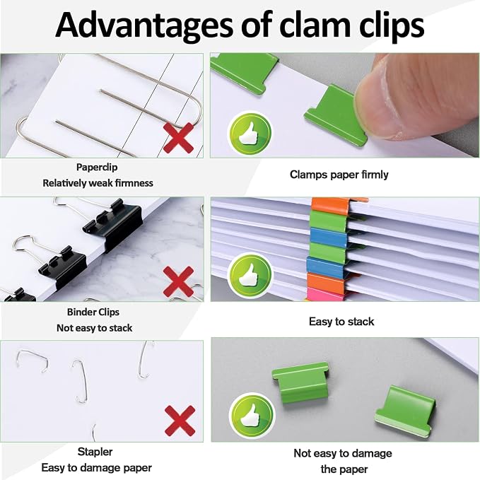 2 Pcs Portable Handheld Paper Clam Clip Dispenser - Image 5