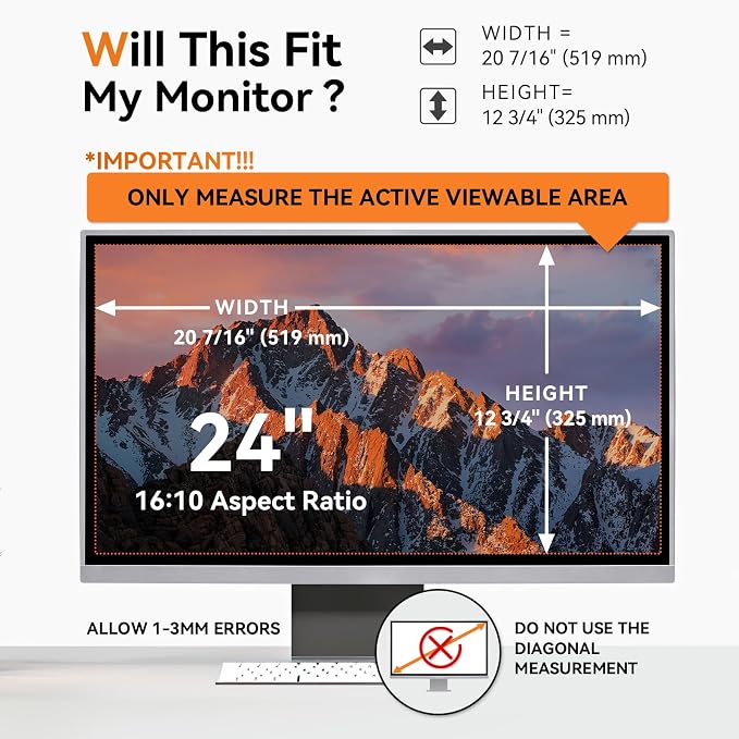 24 Inch Computer Privacy Screen - Image 2