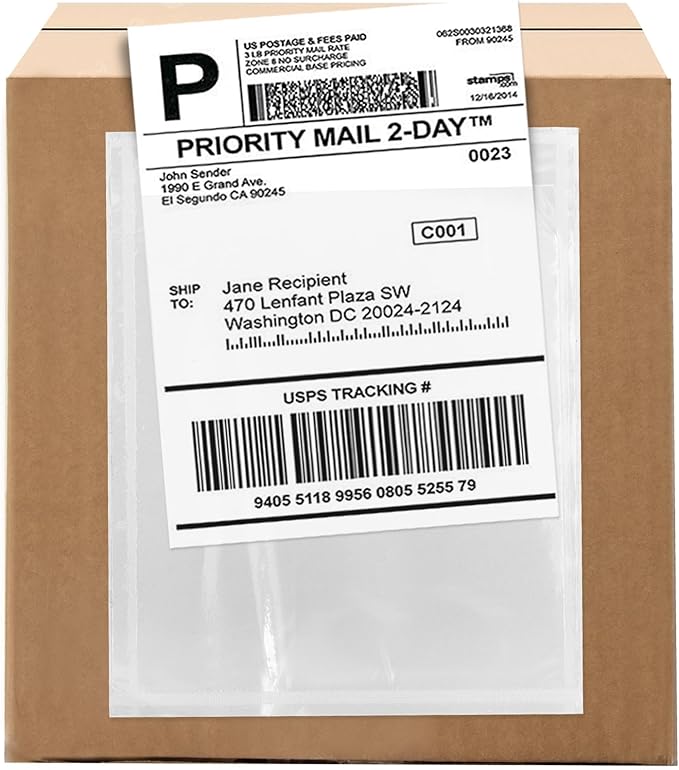 2000 Count 4.5" x 6" Shipping Label Envelopes, Top Loading by GPI+POLY