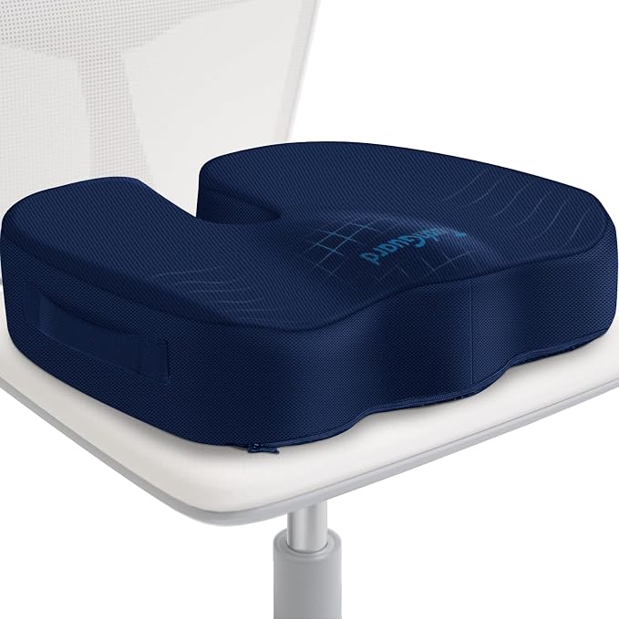 TushGuard Seat Cushion for Office Chair Memory Foam Non-Slip Cushion Back by TushGuardSeatCushonsPillows