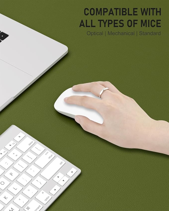 Desk Pad, 23.6" x 13.8" PU Leather Non-Slip Desk Mat Large Mouse Pad - Image 4