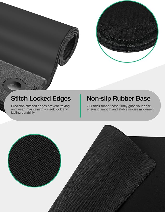 Mouse Pad with Magnetic Wireless Charging, Large Desk Mat, Non-Slip Mouse Mat - Image 5