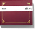 Better Office Products 25 Pack Red Certificate Holders, Diploma Holders by BetterOfficeProducts