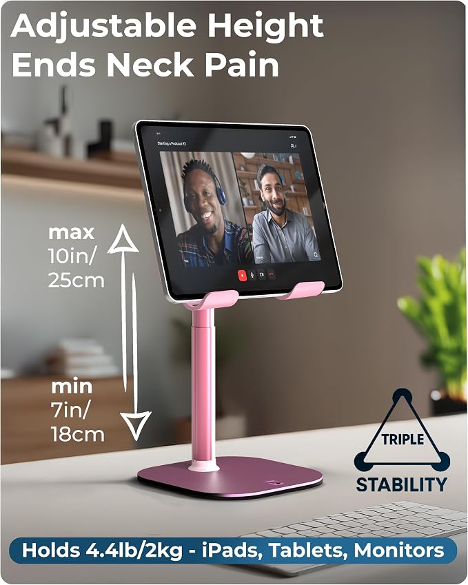 COOPER TabHolder, 7-10" Height Adjustable Tablet Stand, Premium iPad Stand - Image 2