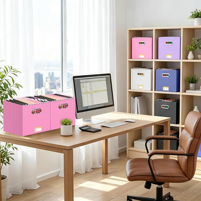 BALEINE File Organizer Box, Cardboard File Folder Organizer - Image 2