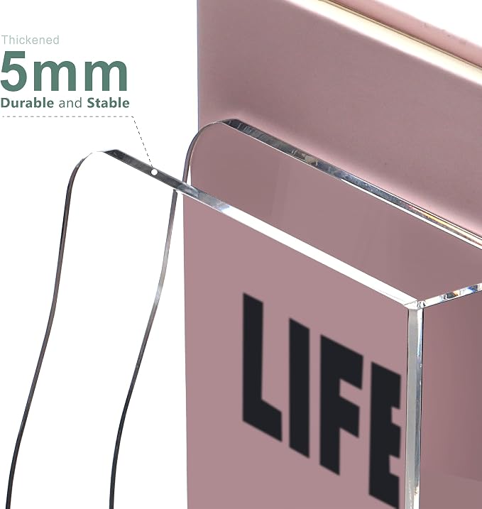 SANRUI Acrylic Magazine File Holder, 6 Vertical Compartments Desk Document - Image 7