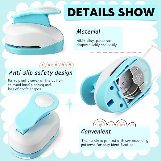 Chengu 3 Pack Craft Paper Punch Circle 2, 1 and 5/8 Inch Punch Paper Punchers - Image 3
