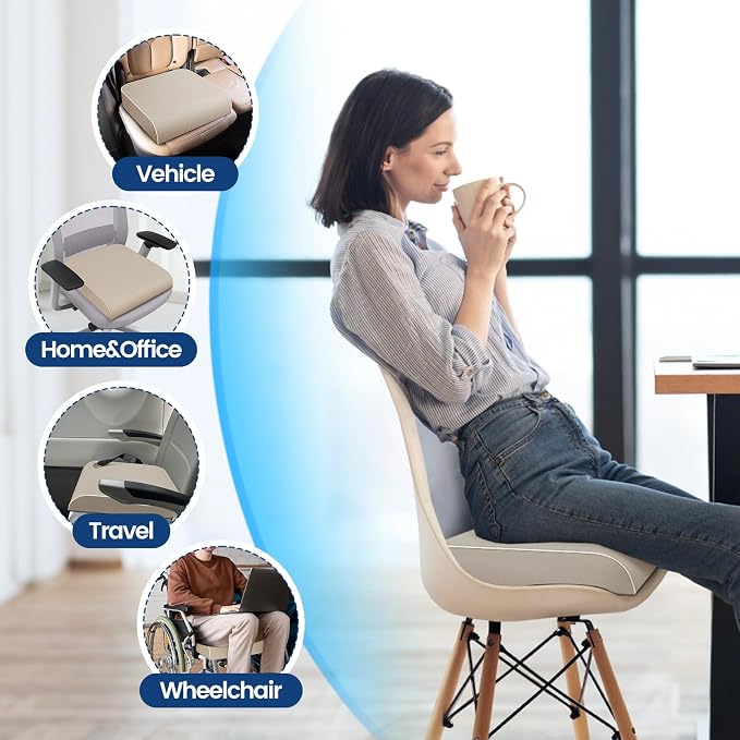 SweetSlubr Seat Cushion for Tailbone Pain Relief, Office Chair Cushion - Image 4