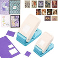 CYFUN DESIGN 2Pcs Stamp Punch, 1.5X1.25in Large Stamp Punch, 1x0.8in by CYFUNDESIGN