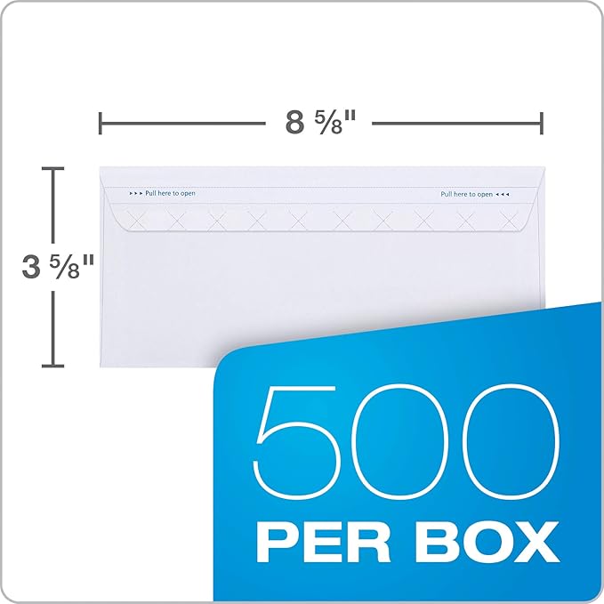 Columbian #8-5/8 Security Envelopes, Double Window Self Seal Envelopes - Image 6