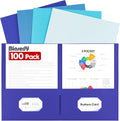 100 Pack 2 Pocket Folders, Letter Size 8.5" x 11" Folders by Unknown