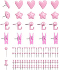 KEYDUACU 150 Pcs Pink Push Pins Set, Metal Thumb Tacks, Decorative Push Pins by KEYDUACU