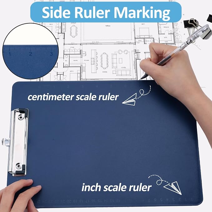 6 Pack Plastic Clipboards with Low Profile Clip, Hanging Clipboards Bulk - Image 8