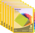 SUQJOY 8-Tab Dividers for 3 Ring Binder, Subject Dividers, 3-Hole Plastics by SUQJOYOFFICE