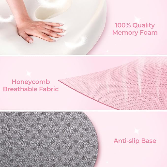 AUVON Innovative Donut Pillow Hemorrhoids Scientific Center Hole and Tailbone - Image 6