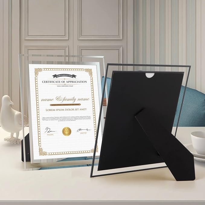 Hoikwo 8.5 by 11 Picture Frames, 6 Pack 8.5x11 Glass Picture Frames – - Image 4