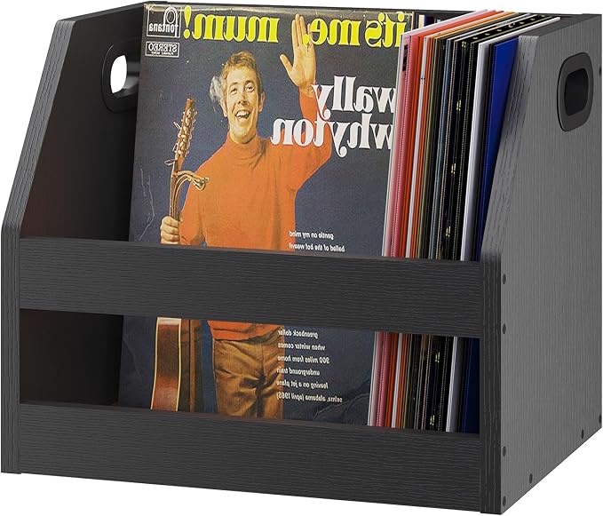 YMYNY Record Storage Holder, 14.96*11.42*11.42", UHCD001B | Vinyl Album Box by High-qualityhomefurnishing