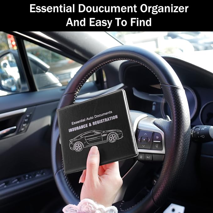 UYYE Car Registration and Insurance Card Holder, Vehicle Glove Box Car Organizer - Image 5