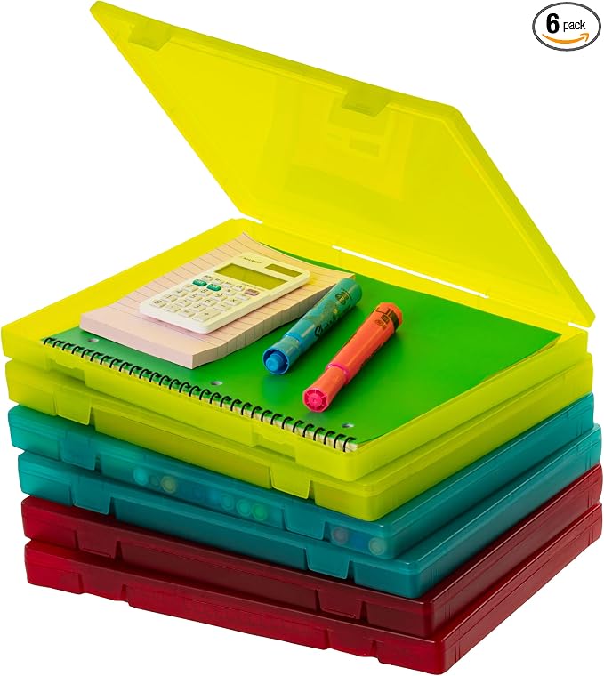 IRIS USA 6-Pack A4 File Box Paper Cases |Made in USA| Fits 8.5" x 11" Letter by IRISUSA