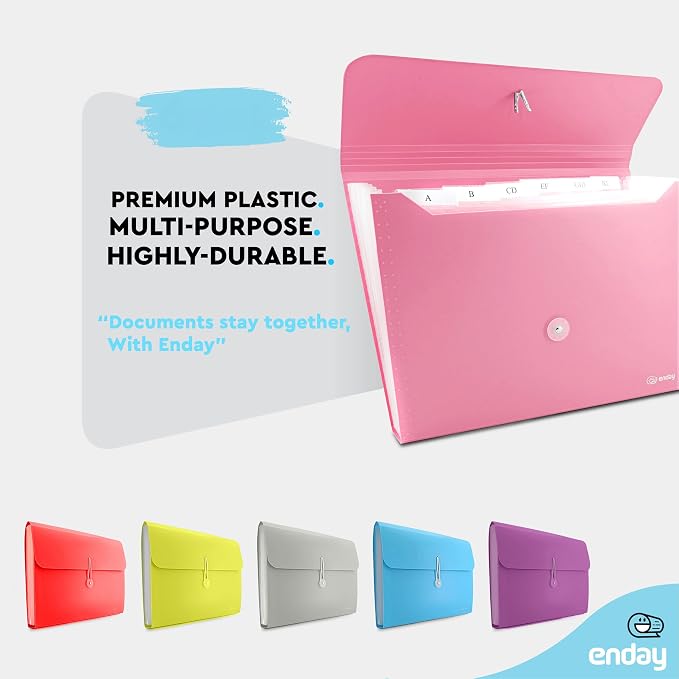 Accordion File Organizer, 7 Pocket Expanding File & Cover Folder - Image 3