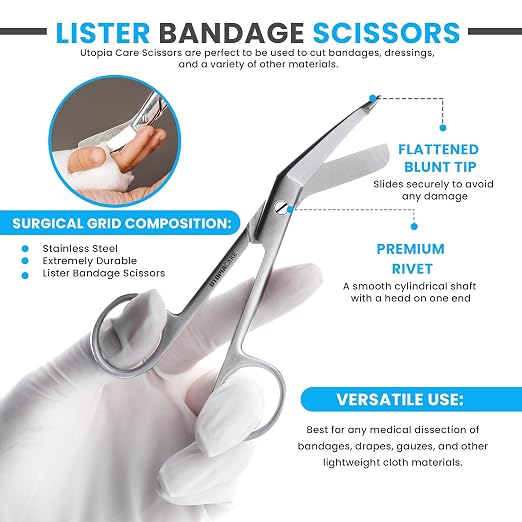 Utopia Care Bandage Scissors, 5.5 Inch Stainless Steel Shears - Image 3