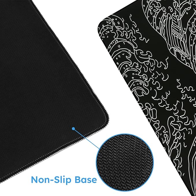 iCasso Mousepad, Gaming Mouse Pad, XXL Large Desk Mat, Big Rubber Base Mouse Mat - Image 5