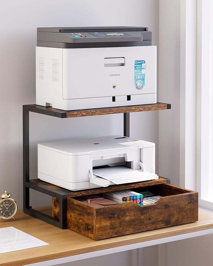 IBUYKE 2 Tier Desktop Printer Stand, Printer Table by IBUYKE