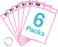 SUNEE 6 Packs Oversized Reusable Dry Erase Pocket Sleeves by SUNEE