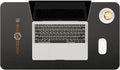 YSAGi Genuine Leather Desk Mat, 23.6"x13.8" Office Desk Pad, Thick Desk Pad Mat by YSAGi