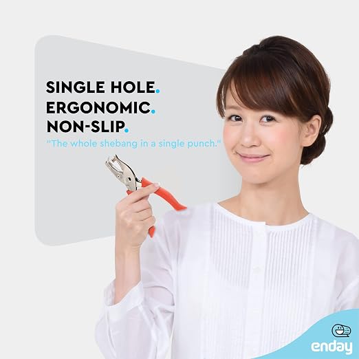 Premium Single Hole Paper Punch Cushion Grip Heavy Duty Hole Puncher - Image 2