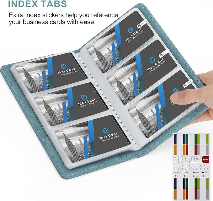 MaxGear Business Card Organizer Book, Holds 240 Cards, Professional Card Binder - Image 3