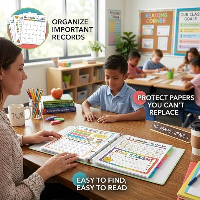 Heavyweight Sheet Protectors, Holds 8.5 x 11 inch Sheets, 9.25 x 11.25 inch Top - Image 9
